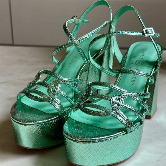 Chinese Laundry Mint Green Platform Shoes NWB - Picture 2 of 11